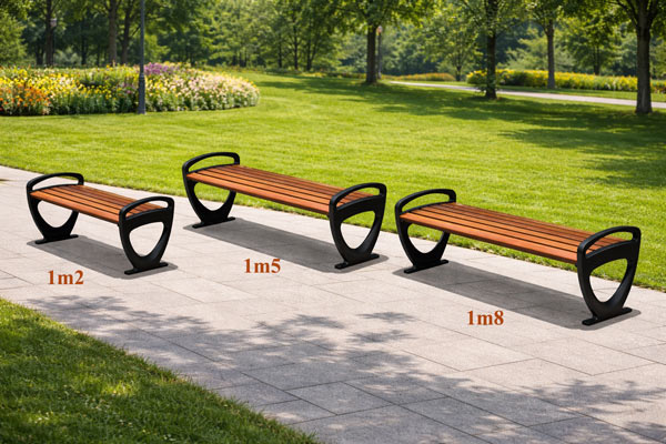 Ghế băng gỗ dài ngoài trời