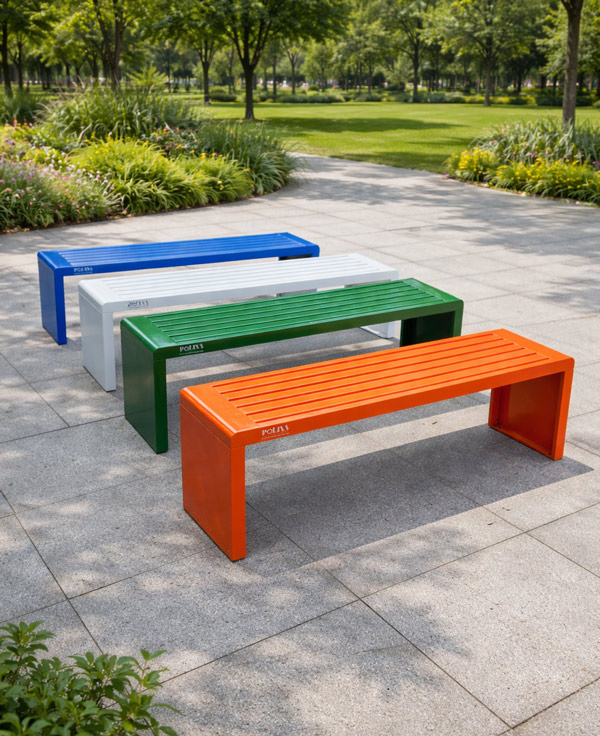 Ghế băng ngoài trời bằng thép 1.8m nhiều màu