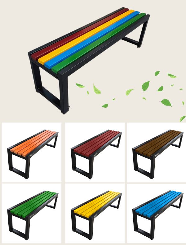 Bộ sưu tập màu sắc ghế băng gỗ ngoài trời của Hành Tinh Xanh