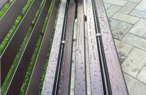 Chất liệu nhôm đúc ghế công viên chịu được nước mưa