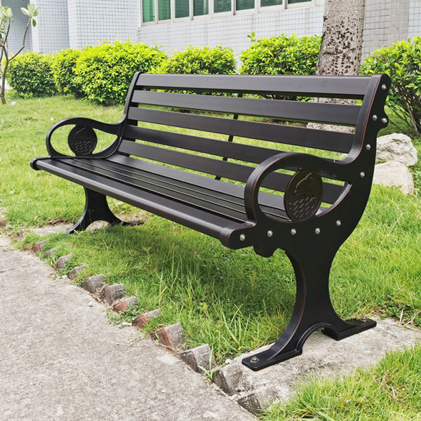 Ghế băng nhôm đúc ngoài trời họa tiết hình cá heo