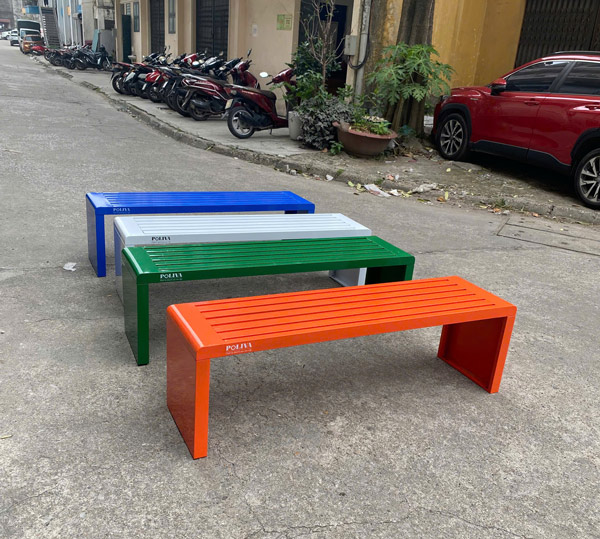 Ghế băng thép ngoài trời 1.5m