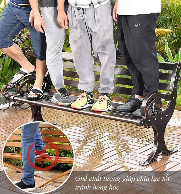 Ghế nhôm đúc công viên ngoài trời Hành Tinh Xanh