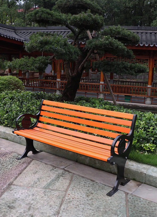 Ghế công viên gỗ nhựa tay vịn hình cá heo