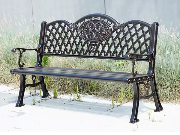 Ghế nhôm đúc màu đồng cổ điển chắc chắn, chuyên sử dụng ngoài trời