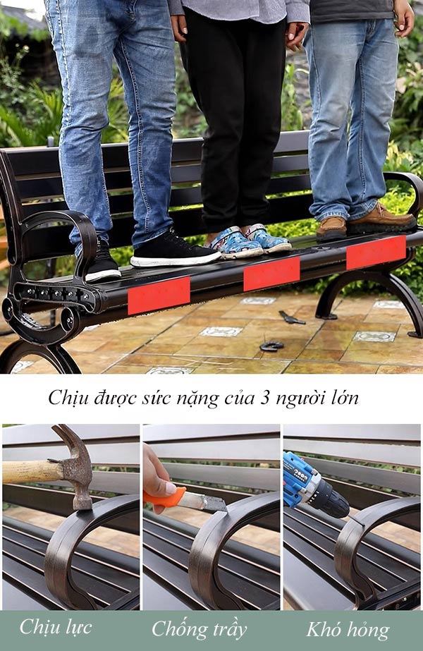 Đánh giá độ bền của ghế nhôm đúc công viên
