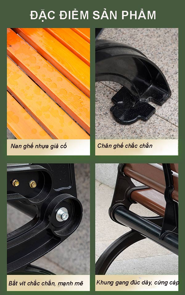 Khám phá các chi tiết của mẫu ghế ngoài trời bằng gỗ