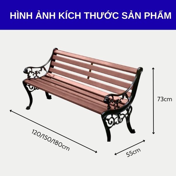 Kích thước cơ bản của ghế công viên ngoài trời