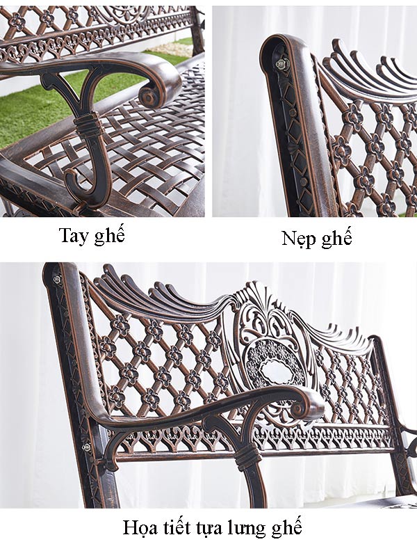 Đặc điểm cấu tạo của ghế nhôm đúc ngoài trời