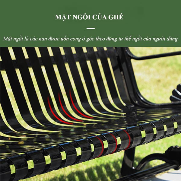 Chi tiết đặc điểm của ghế sắt công viên