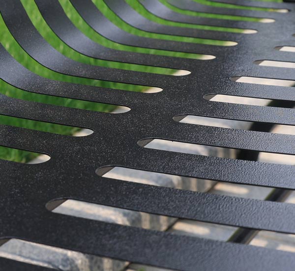 Mặt ngồi của ghế công viên bằng sắt