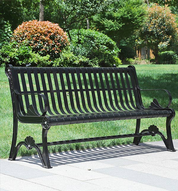 Ghế sắt công viên họa tiết