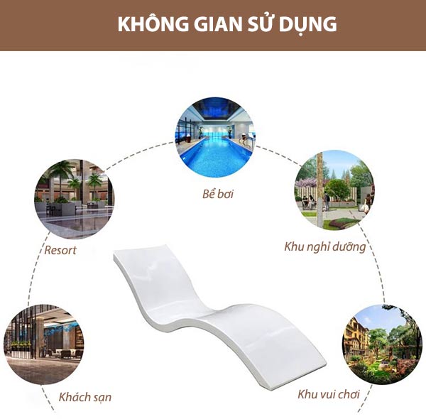Mẫu ghế phơi nắng trong hồ bơi 