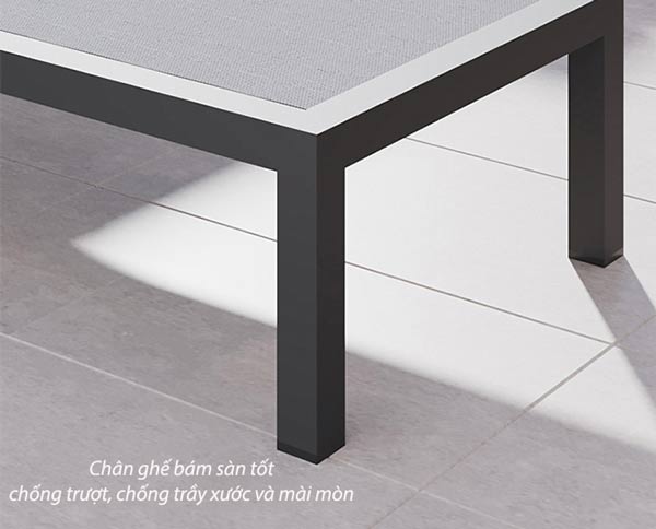 Khung ghế bằng nhôm dày chịu lực tốt