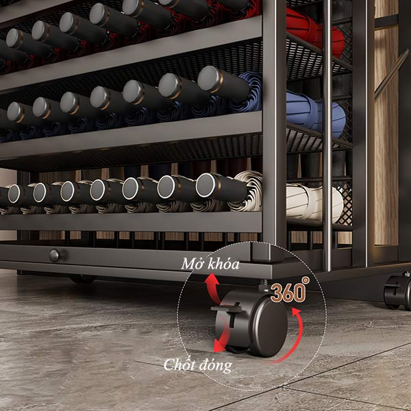 Bánh xe di chuyển khá là linh hoạt