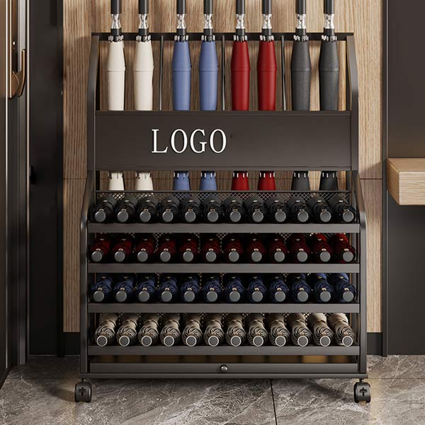 Mặt trước kệ treo ô dù có thể in logo