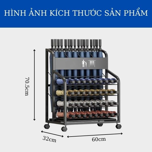 Tham khảo kích thước của giá treo ô dù