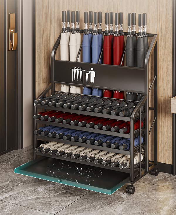 Kệ treo ô dù di dộng bằng thép sơn tĩnh điện đen