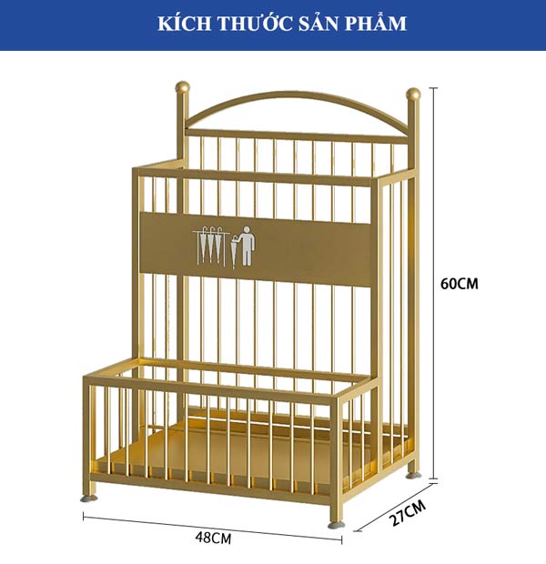 Chi tiết kích thước giá kệ treo ô dù