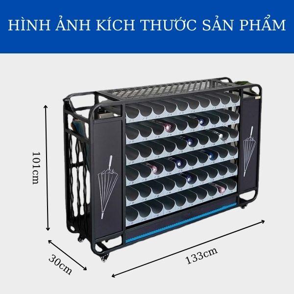 Chi tiết kích thước giá treo ô dù
