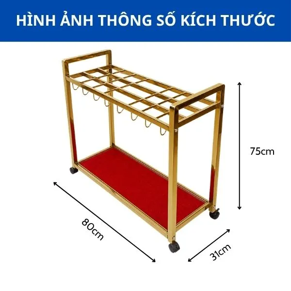 Kích thước giá treo ô dù khách sạn 24 ngăn