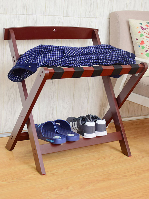 Kệ để hành lý gỗ dùng tại khách sạn