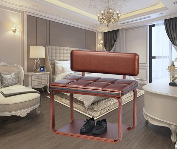 Kệ để vali hành lý bọc da sang trọng dùng tại khách sạn