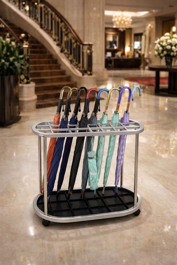 Kệ đựng ô dù khung inox cao cấp, 21 đầu cắm ô