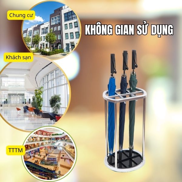 Kệ đựng dù inox cỡ nhỏ dùng ở nhiều không gian