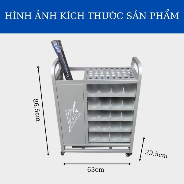 Kích thước kệ treo ô dù nhà hàng, khách sạn