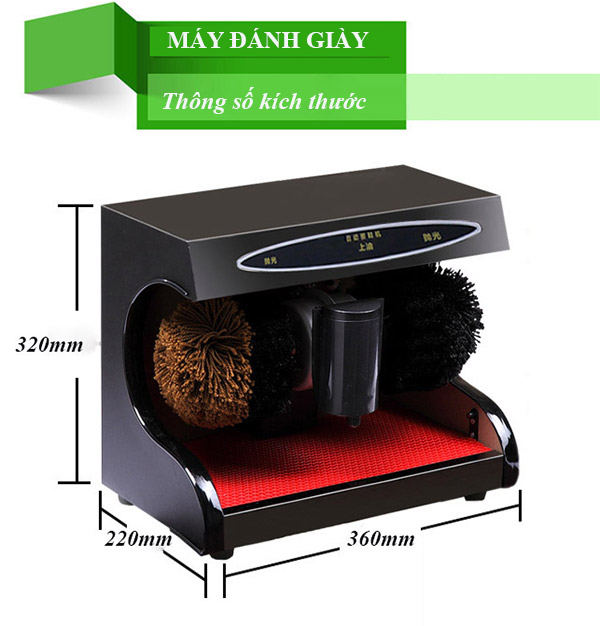Thông số kích thước máy đánh giày