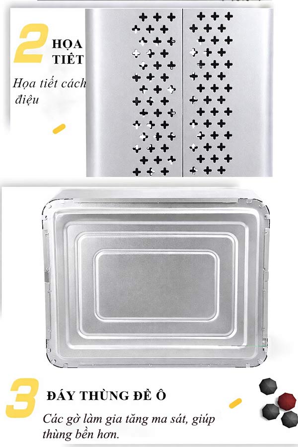 Mô tả chi tiết thùng đựng dù inox