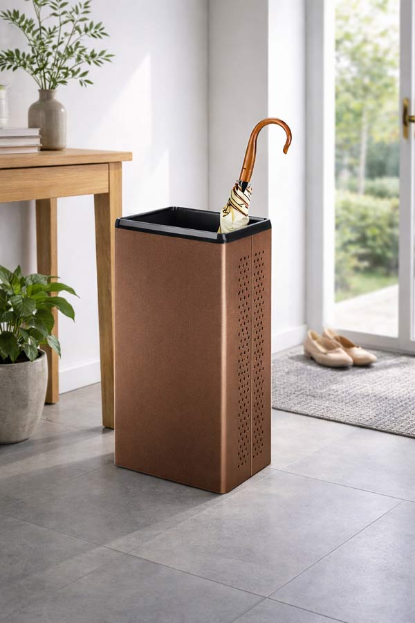 Mẫu thùng để ô dù tại sảnh bằng thép sơn tĩnh điện