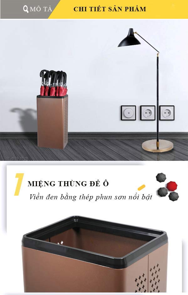 Tham khảo đặc điểm thiết kế thùng chứa ô dù