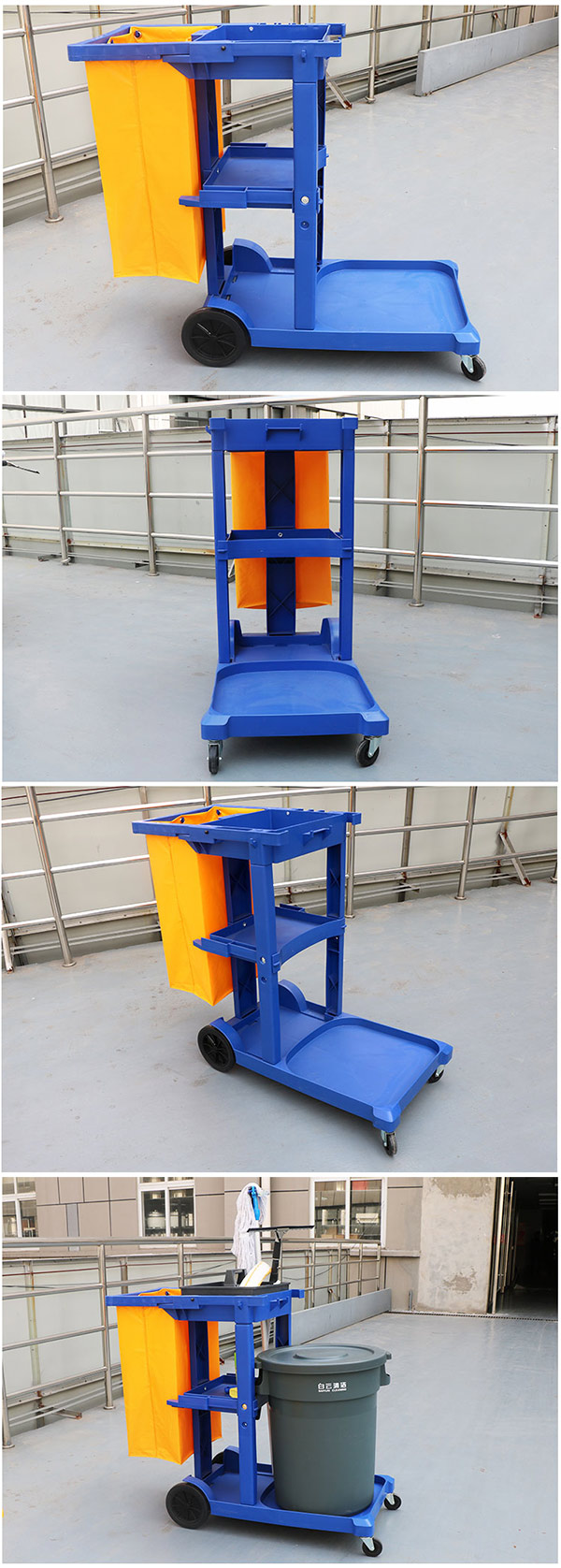 Hình ảnh thực tế của xe đẩy dọn vệ sinh công nghiệp