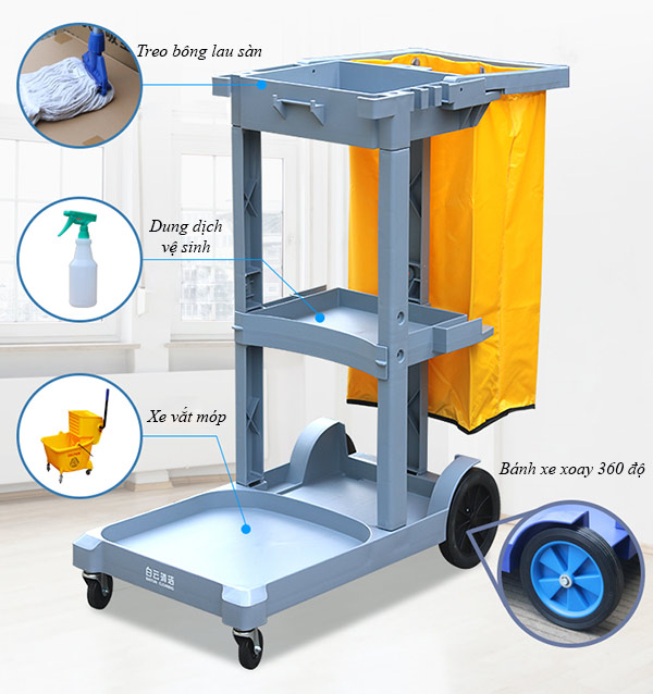 Các bộ phận cấu thành xe dọn vệ sinh