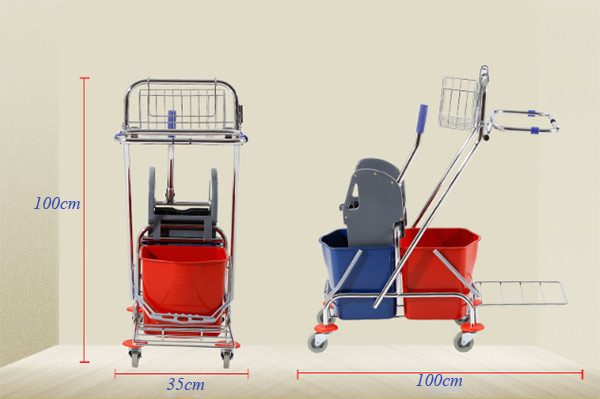 Chi tiết kích thước xe vắt móp đôi