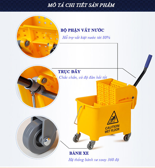 Đặc điểm của xe lau sàn 20 lít