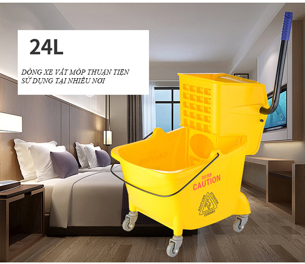 Mẫu xe vắt móp dung tích 24l sử dụng được ở nhiều không gian