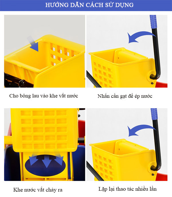 Hướng dẫn cách sử dụng cây vắt móp