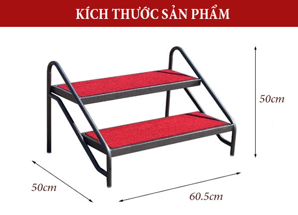 Chi tiết kích thước bậc thang lên sân khấu