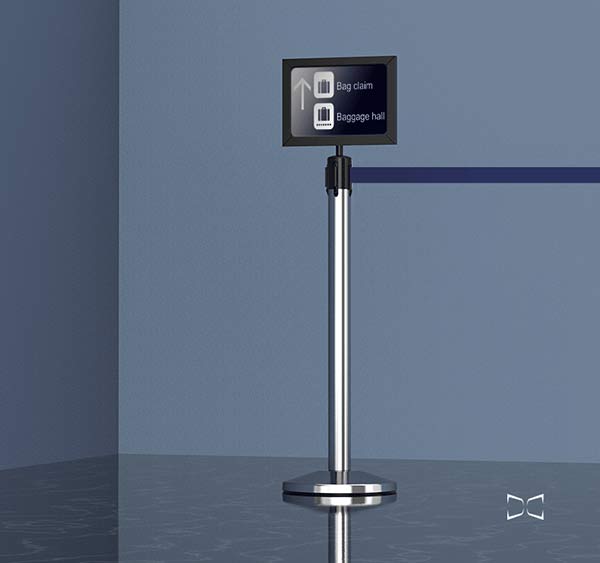 Bảng thông báo gắn đầu cột chắn inox