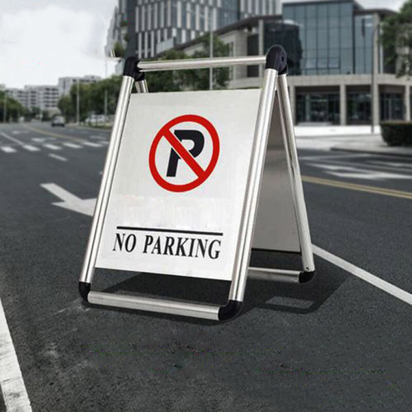 Mẫu biển báo cấm dừng xe chất liệu inox