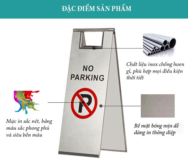 Mẫu biển báo hiệu sản xuất từ dòng chất liệu inox tốt
