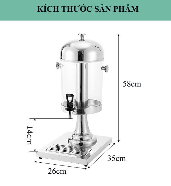 Mẫu bình đựng nước trái cây loại 1 ngăn
