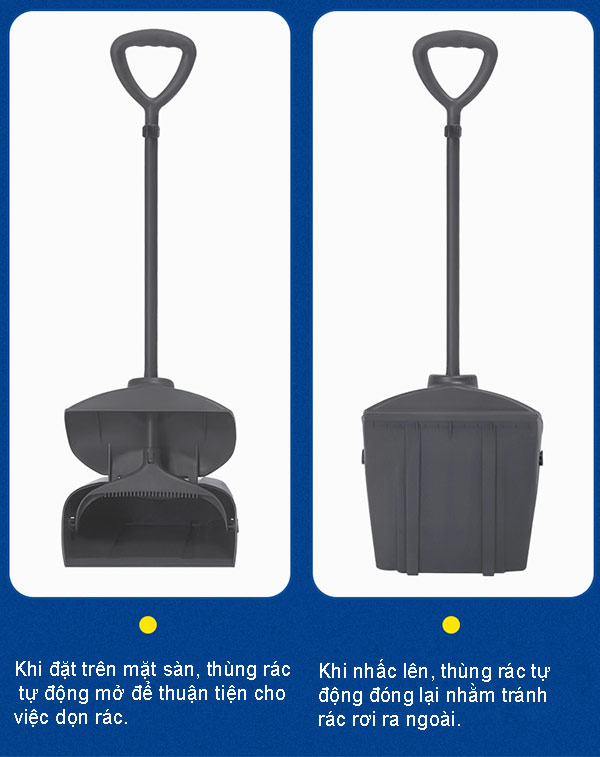Bộ chổi quét nhà có hót rác thông minh đi kèm
