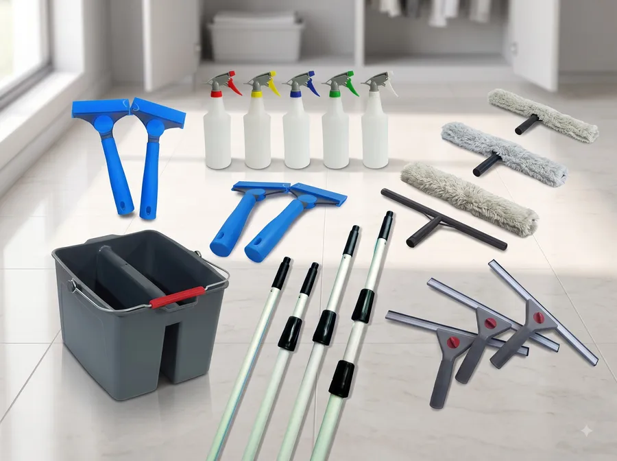 Dụng cụ lau kính tòa nhà cao tầng công nghiệp