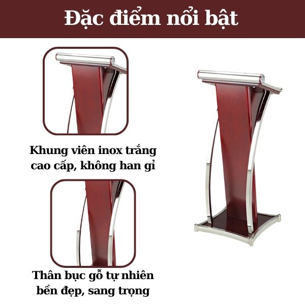 Tham khảo đặc điểm mẫu bục phát biểu