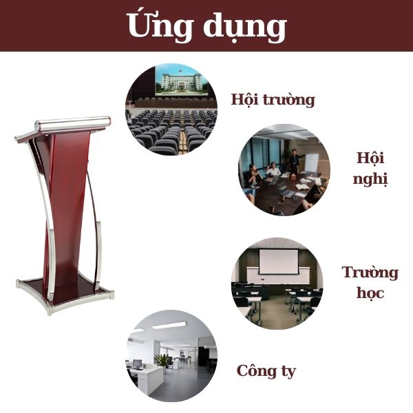 Mẫu bục phát biểu phù hợp với nhiều không gian