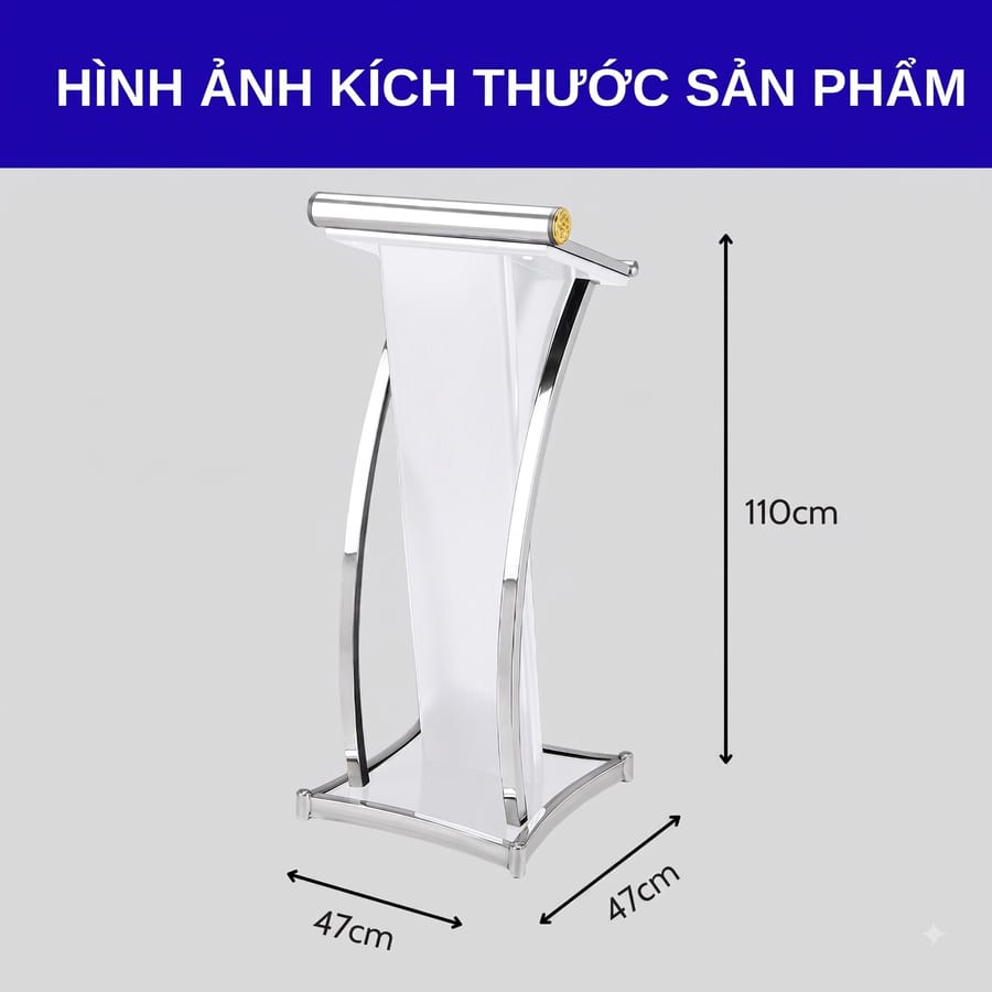 Chi tiết kích thước bục phát biểu hội nghị